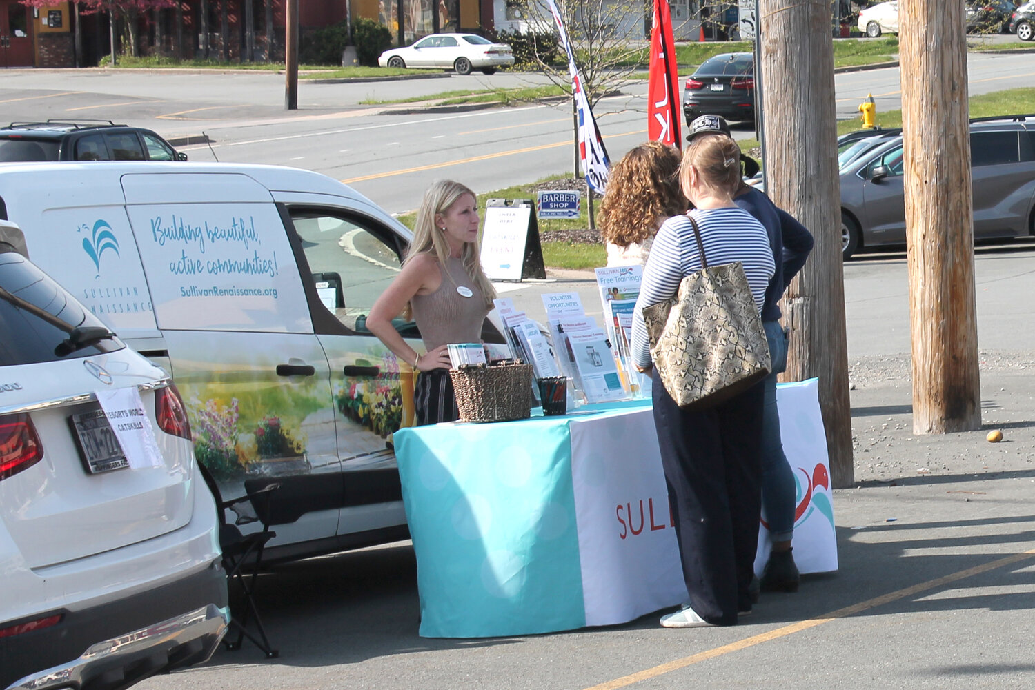 Local Businesses lined up for the Sullivan Catskills Visitors Association’s 22nd annual Brochure Swap Tailgate Event.
