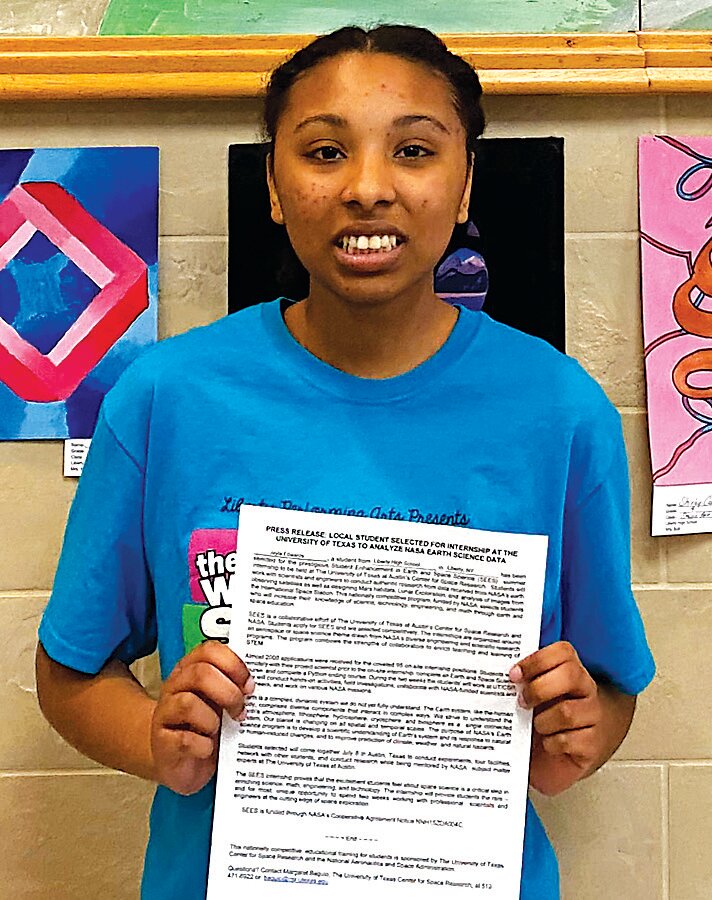 Jayla Edwards will participate in the Student Enhancement in Earth and Space science summer internship.