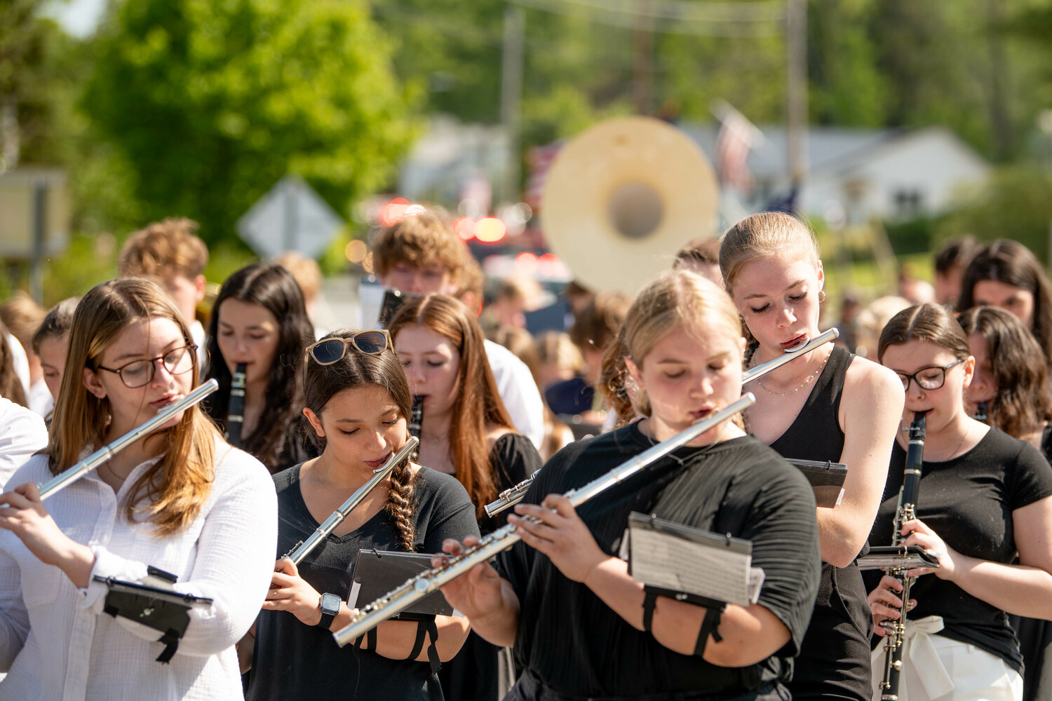 Members of the Sullivan West band brought their musical talents to the parade.