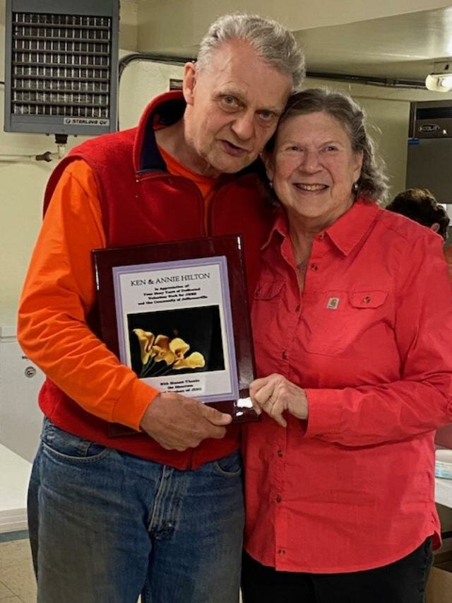Ken and Annie Hilton were both honored at the JEMS meeting in May.