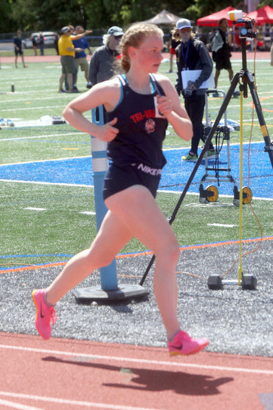 Tri-Valley junior Amelia Mickelson will compete in the 3000 and run a leg in the Bears’ 4x800 relay which also features Mya Ibarra, Brynn Poley and Em Richardson.