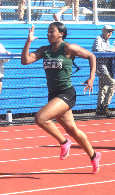 Homestead Collaborative College High School sophomore Gabriela Almonte will bring her speed to the Division II 100.