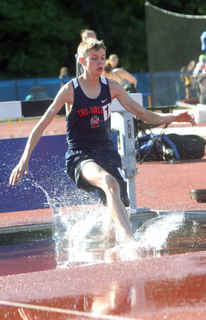 Tri-Valley sophomore Van Furman heads to the 3000 steeplechase at states. He is ranked fifth in Division II but holds the fastest time of any NYS sophomore.
