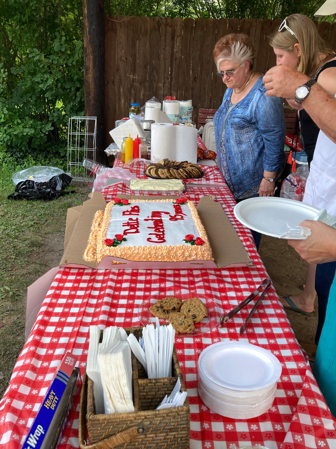 Staff and family of Dette Flies prepared a delicious Pig Roast with all the trimmings capped off by a beautiful cake and cookies to celebrate their 95th Anniversary.