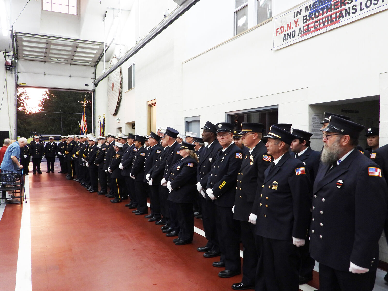 Rows upon rows of volunteer firefighters from various fire departments throughout the county kept their promise to never forget September 11, 2001.