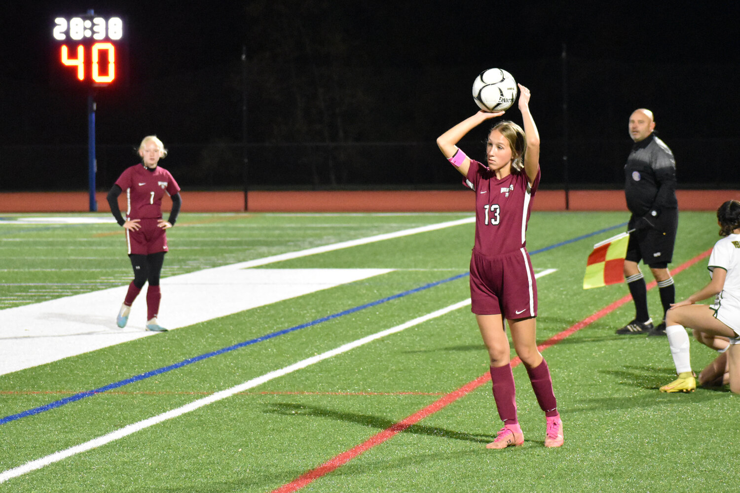 Athena Niforatos had two assists in the win. As one of the team captains, Niforatos would read the defense and position the Lady Wildcats before throwing the ball.
