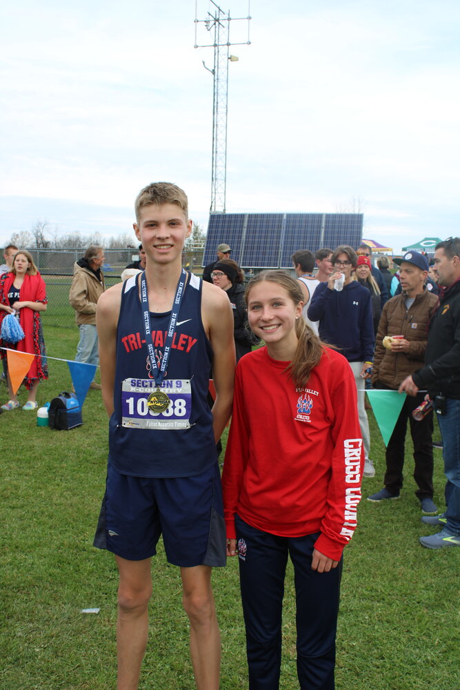 Brother and sister duo, Anna and Van Furman of Tri-Valley both made it to States as they won their respective Class D 5K race.