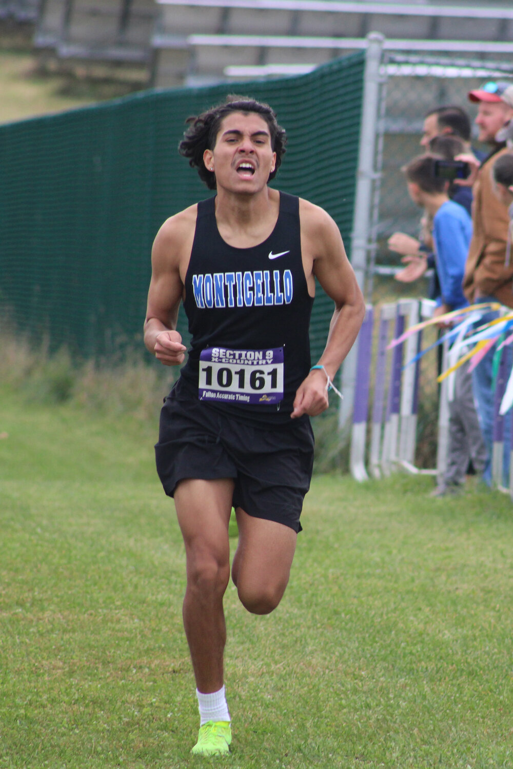 Monticello junior Eduardo Salinas finished fourth in the Class B boys race.