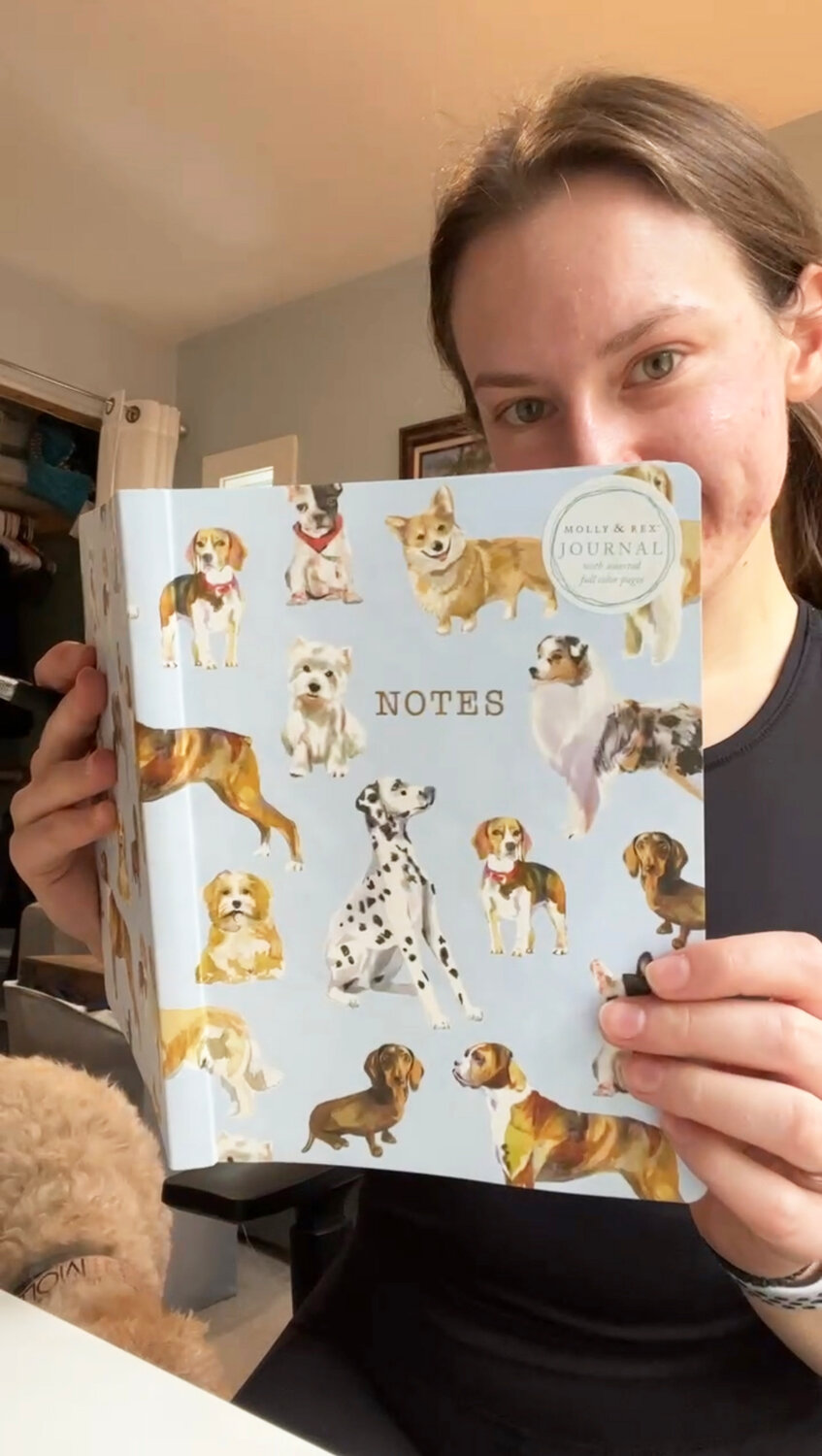 If you want to increase the speed of your habit building even more, get a journal you love. Bonus points from me if it has dogs on it!