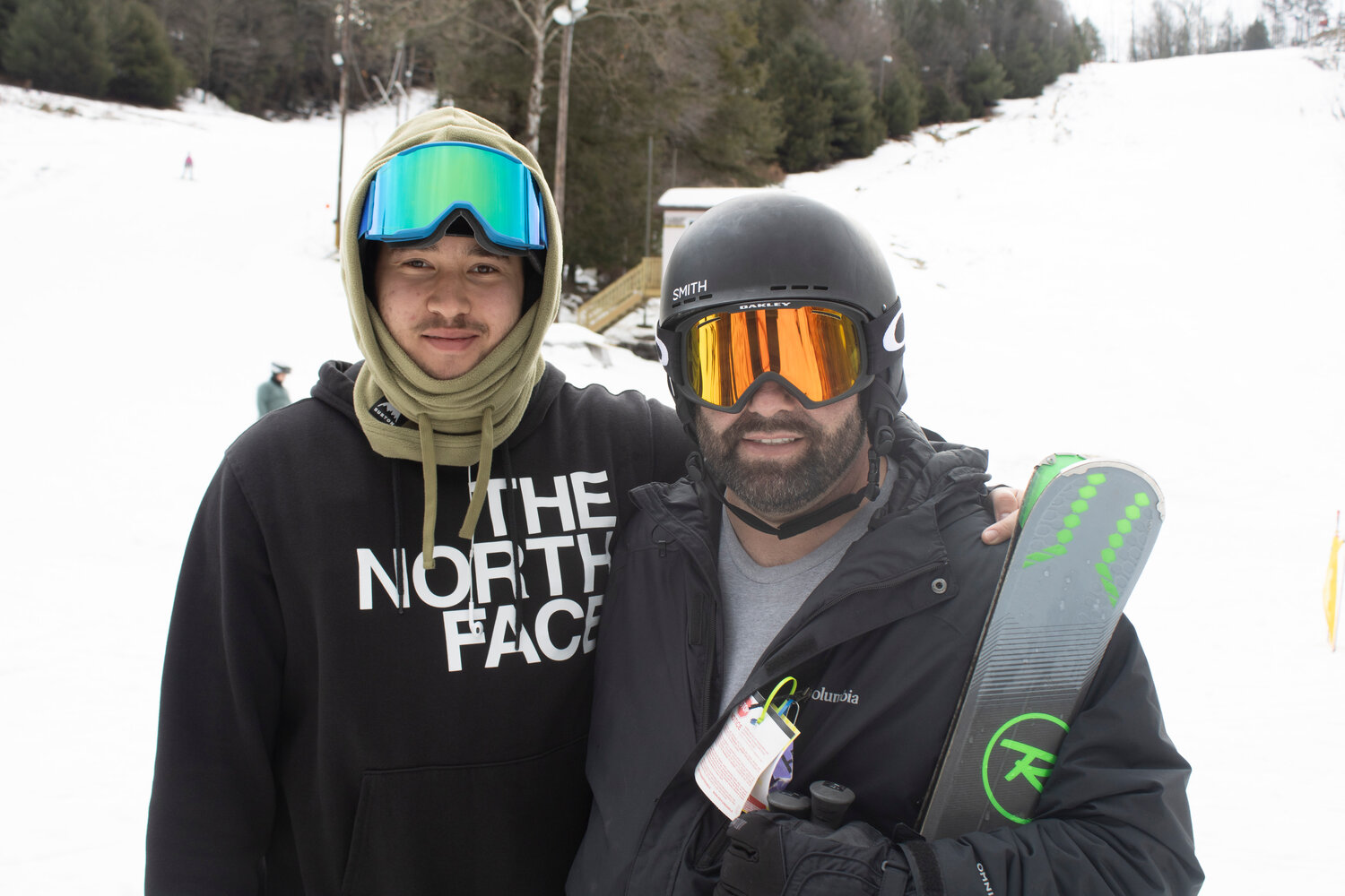 Joseph Stalter, right, and his son Matthew of Wurtsboro hit the slopes at Holiday Mtn. last Saturday.