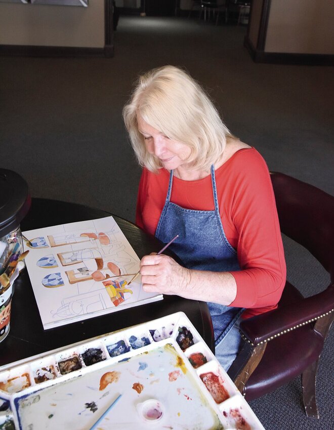 Warrensburg artist Jo Narron works on a watercolor on Saturday, April 13, at the Hayden Liberty Center. Narron is the Liberty Center Association A.I.R. artist for the month of April. She will work at the center each Saturday from 10 a.m. to 4 p.m.


Photo by Faith Bemiss-McKinney | Democrat