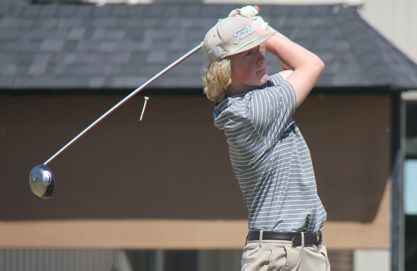 Smith-Cotton senior Dayne Hart tees off at the Smith-Cotton Classic golf tournament on April 8 at Sedalia Country Club. Hart shot a 98 at the CMAC Championship Wednesday.


File photo by Jack Denebeim | Democrat