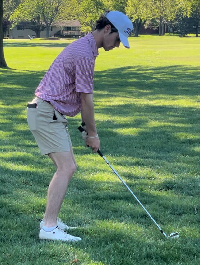 Sacred Heart senior Luke Jenkins lines up his shot at the Gremlins’ quad meet Monday at Sedalia Country Club. Jenkins placed first in the nine-hole round with a 35.


Photo courtesy of Bryan Jenkins