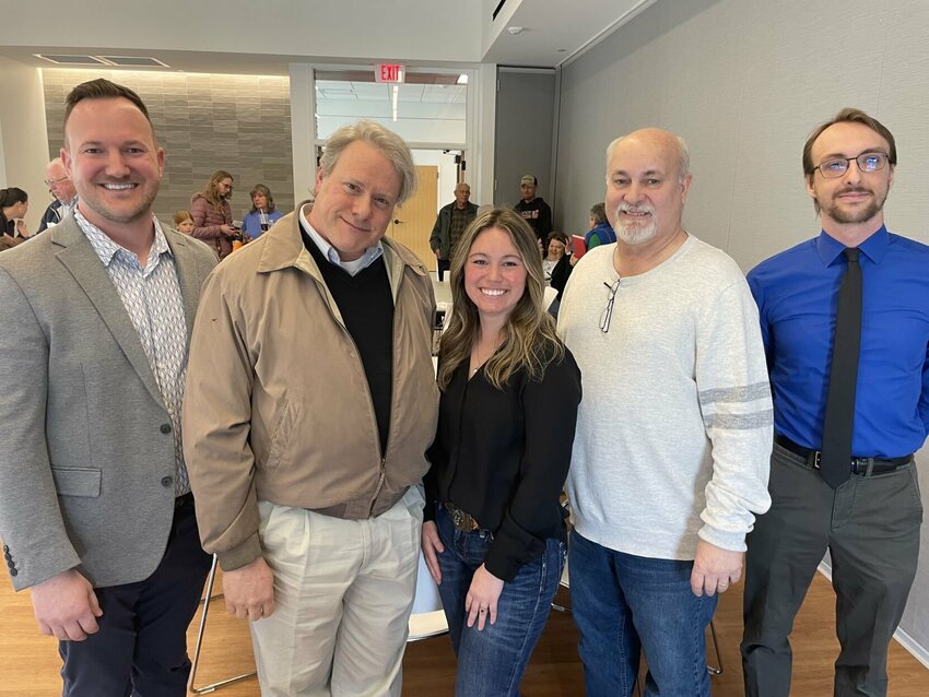 The Pettis County Pachyderm Club held a candidate forum Friday, March 21,  at the Heckart Community Center. Five of the six candidates running for three open seats on the Pettis County Health District board of directors attended the forum. From left, Adam Gerke, Kyle Yarber, Channelle Ream, Donald ‘Dino’ Ward and Nicolas Reece.


Photo by Chris Howell | Democrat