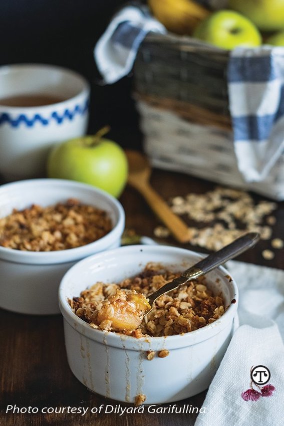 Apple crisp is a healthy and delicious alternative to Halloween candy.