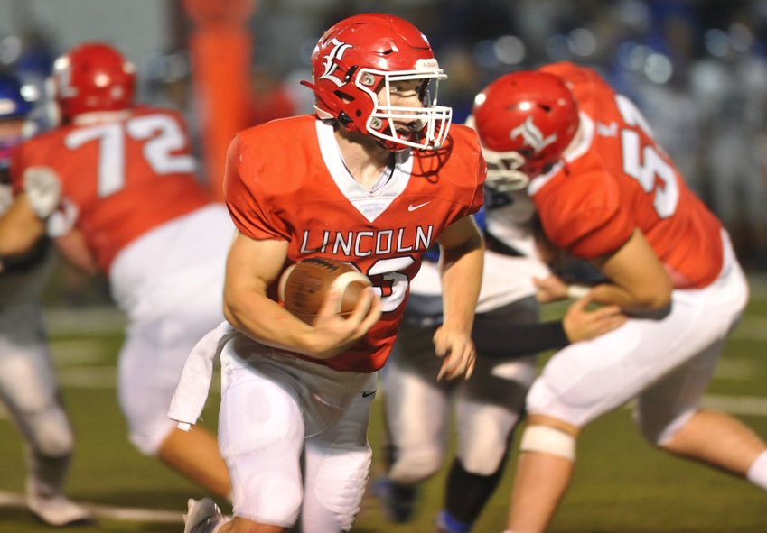 Running back Ross Johnson was a workhorse for Lincoln in its victory over the Bluebirds Friday evening.