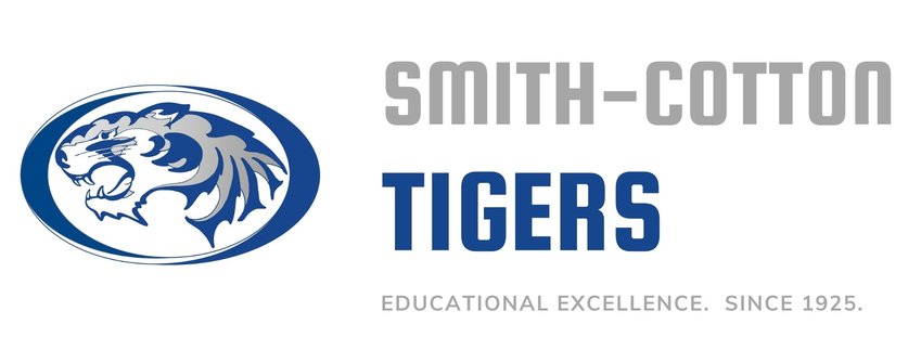 Smith-Cotton High School turned its logo blue and white for the month of February to spotlight C.C. Hubbard High School.