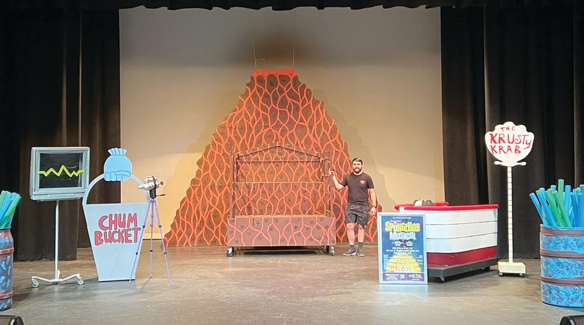 The set for &ldquo;The SpongeBob Musical&rdquo; at State Fair Community College was designed by student Quincey Wilson, a sophomore from Oak Grove, who also plays Mr. Crabs. The musical will perform for two weekends, April 21 through 24 and April 28 through May 1.