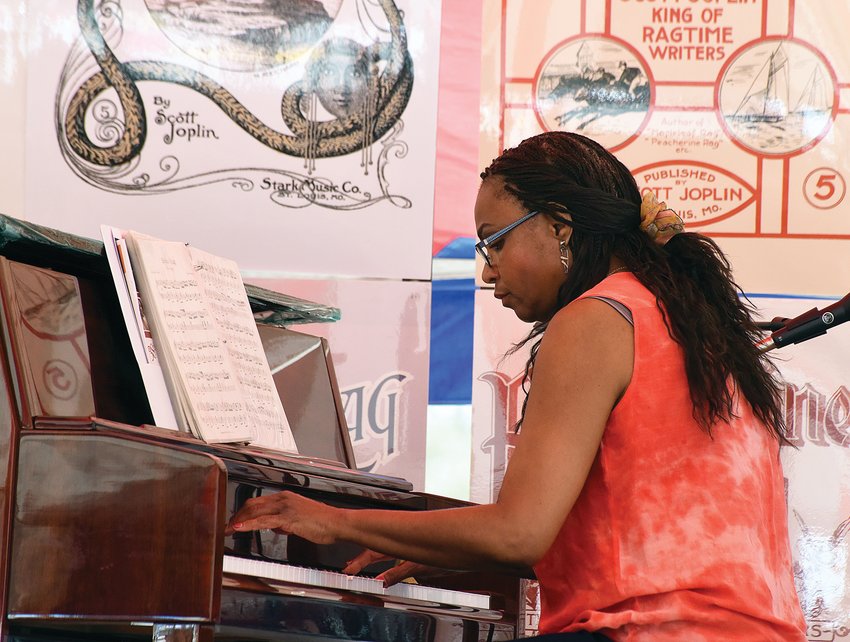During the 2019 Scott Joplin International Ragtime Festival, entertainer Taslimah Bey performs a ragtime composition. Due to COVID, the festival was canceled in 2020 and 2021. This year an in-person festival kicks off Wednesday evening at the downtown Sedalia Pavilion. The festival will host the annual event in downtown Sedalia from June 1-4.