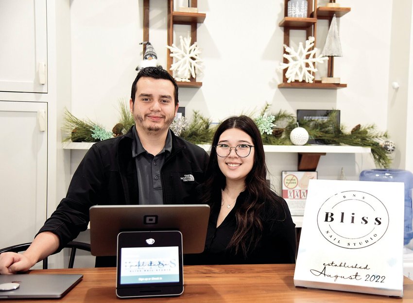 Trenton, 28, and Bailey Moore, 26, opened their new business, Bliss Nail Salon, in August 2022. The couple said they offer new nail techniques which create healthier nail beds.
