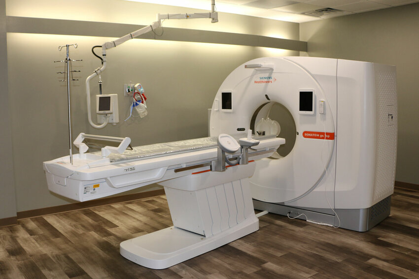 The 13-year-old CT scanner at Bothwell Regional Health Center was recently replaced with this new scanner that has a 128-slice configuration, which scans patients faster and with more detail. The Bothwell Foundation funded the new scanner, along with an upgrade of the scanner in the Oncology Department at the Susan O&rsquo;Brien Fischer Cancer Center.