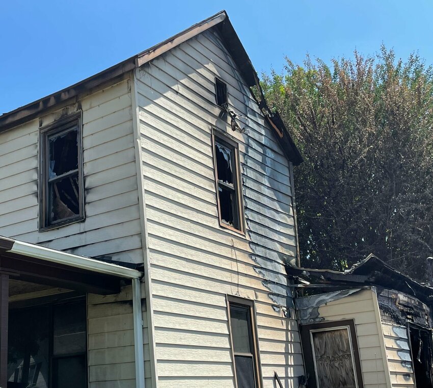 A Sunday, June 18 fire at in the 500 block of South Lafayette Avenue has been called &quot;incendiary in nature.&quot; Marks of poured flammable liquids on the floor were noted by fire investigators.   Photo by Chris Howell | Democrat