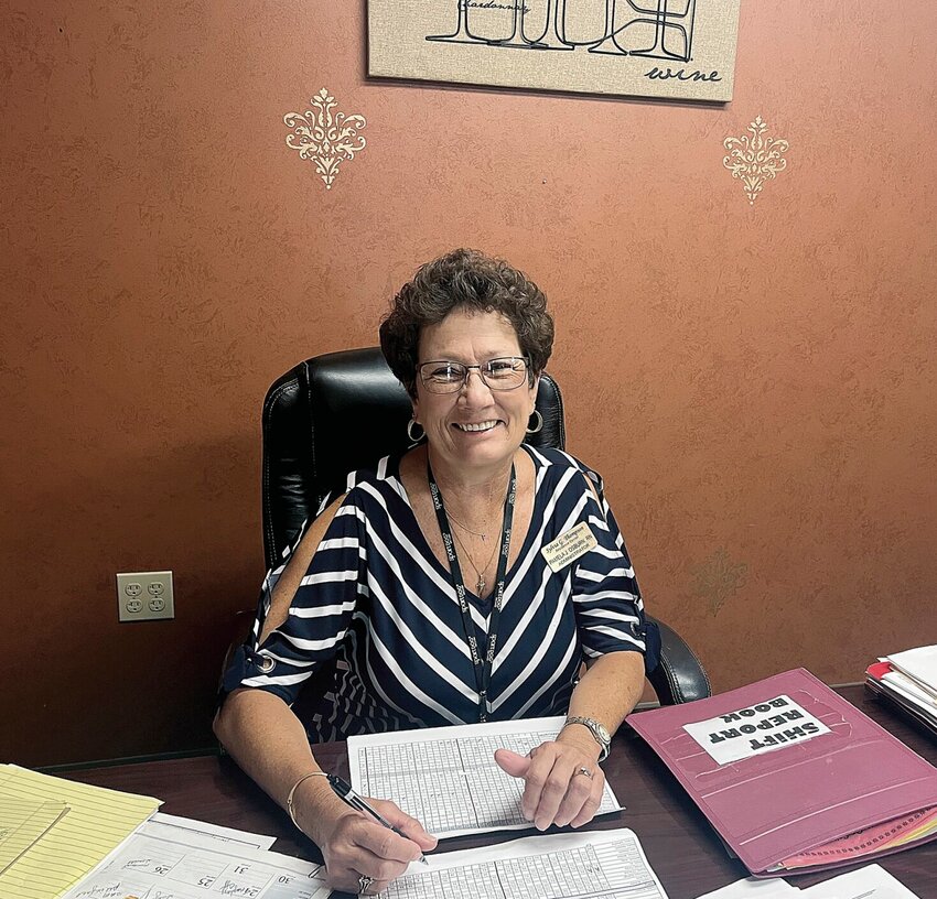 Pam Osburn, RN, the Administrator at Sylvia G. Thompson Residence Center, will retire July 21 after 30 years. Osburn, of Cole Camp, is married to Marty Osburn and has three children and eight grandchildren.   Photo by Faith Bemiss | Democrat