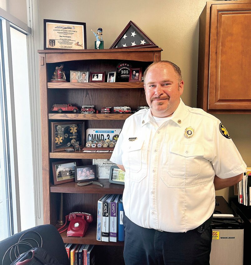 Roy Pennington was approved as the new EMS chief Tuesday evening, Oct. 10 at the Pettis County Ambulance District Board of Directors meeting. Pennington, formerly the assistant chief, will fill the position previously held by Eric Dirck.   Photo by Faith Bemiss-McKinney | Democrat