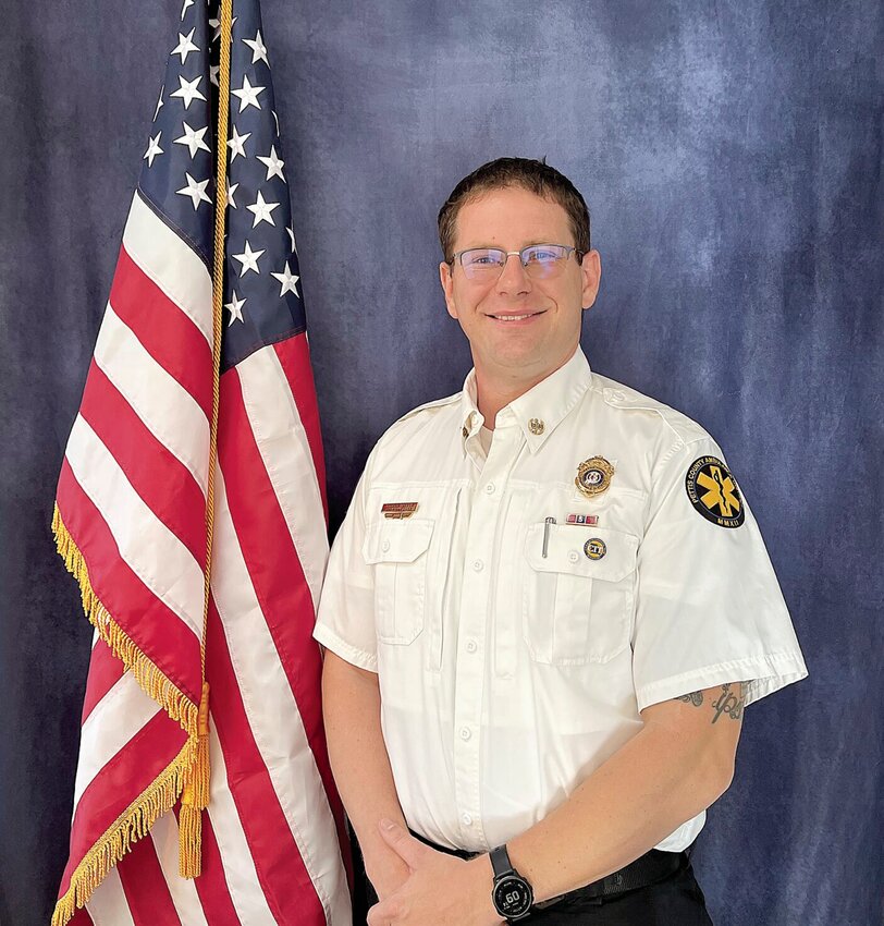Pettis County Ambulance District Battalion Chief Florian Hammer was promoted to assistant chief on Nov. 6. Hammer has been with PCAD for more than 10 years.   Photo by Faith Bemiss-McKinney | Democrat