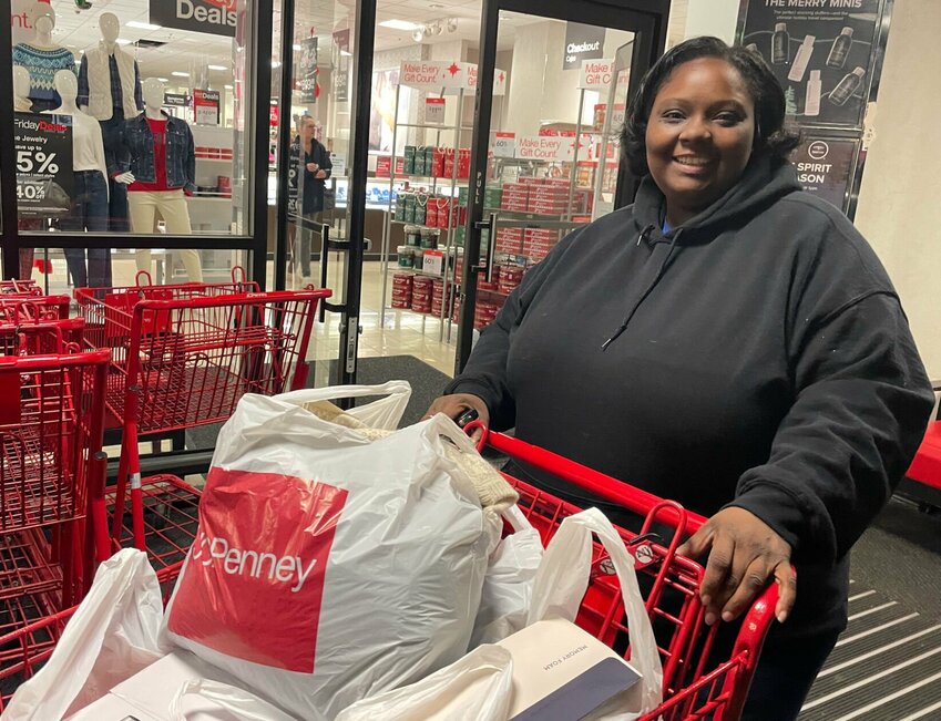 Londyn Wright was out of JCPenney by 6:15 a.m. Friday, Nov. 24 with some great Black Friday deals. Wright was off to Walmart next.   Photos by Chris Howell | Democrat