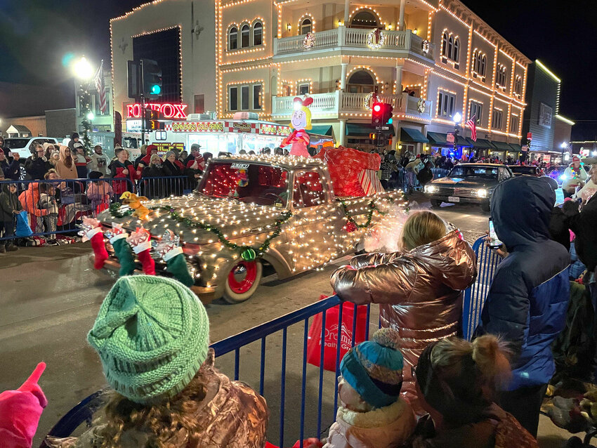Thousands of Sedalians brave the chill to see the sights downtown during the Sedalia Area Chamber of Commerce&rsquo;s annual Christmas Parade on Saturday evening, Dec. 3, 2022. This year&rsquo;s parade will be hosted at 6 p.m. Saturday, Dec. 2.   File photo by Chris Howell | Democrat