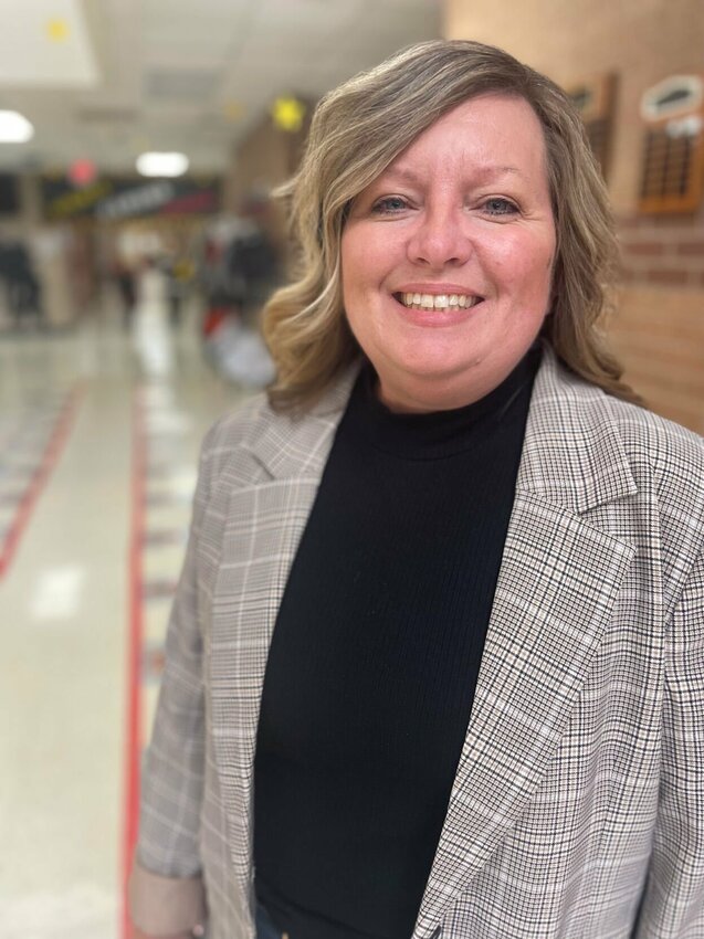 Skyline Elementary Principal Kelly McFatrich was just named the 2024 Distinguished Principal by the&nbsp;Missouri Association of Elementary School Principals Central Region. She was surprised with the news in a school assembly Monday, Dec. 11.   Photo by Chris Howell | Democrat