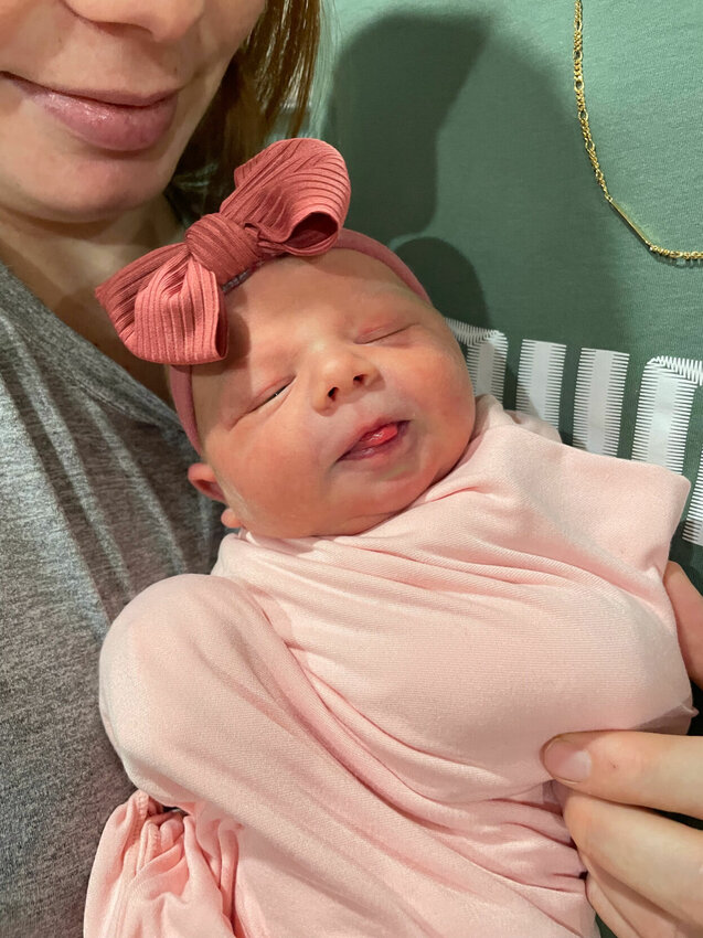 The first baby born at Bothwell Regional Health Center in 2024 is young Evalina Pantyukhin. Mom Savannah Pantyukhin delivered the adorable 6 pound, 14 ounce bundle of joy at 8:25 a.m. Wednesday, Jan. 3.   Photo by Chris Howell | Democrat