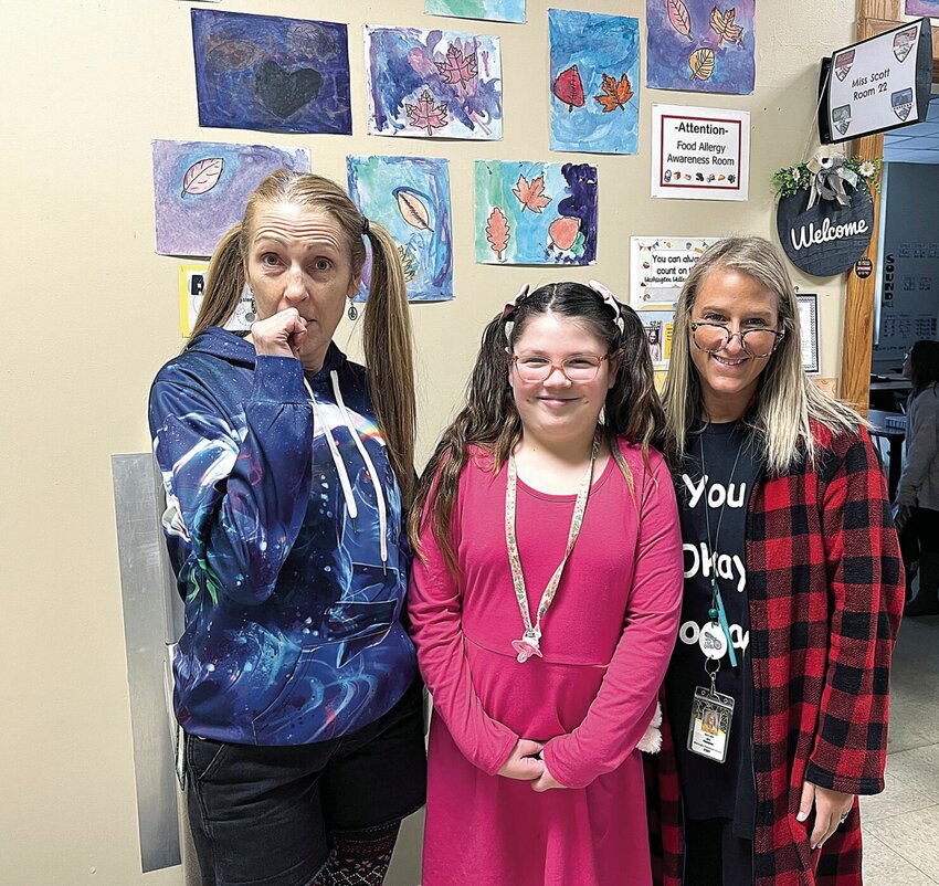At Washington Elementary, staff and students are observing the Kids for Peace Great Kindness Challenge this week. On Tuesday, Jan. 23, from left, Paraprofessional Theresa Haatia dressed as a toddler, third-grade student Camilla Logston as a baby, and third-grade teacher Brittney Thompson as a sophisticated mature lady. The theme for the day was &quot;The Circle of Life,&quot; and employees and students dressed up from ages 0 to 100 because there's no age limit on kindness.   Photo by Faith Bemiss-McKinney | Democrat