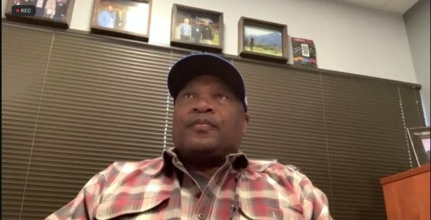 Former Royals All-Star Bo Jackson joined a Zoom news conference to share his reaction to being elected into the Royals Hall of Fame Wednesday.   Photo by Jack Denebeim | Democrat via Zoom