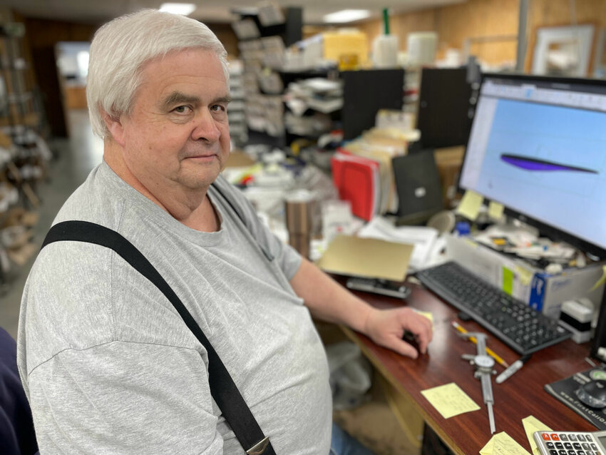 David Aery is the owner of Hook Solutions,&nbsp;23964 U.S. Highway 65 in Warsaw. Arey has been manufacturing lures on the property since 1987 and sells the across the country, but mostly on the east coast.   Photo by Chris Howell | Democrat