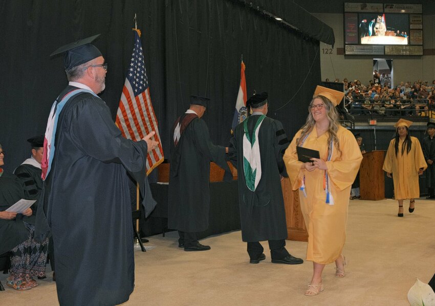 Hundreds of Smith-Cotton High School students walked the stage Saturday, May 11 to receive their diplomas at the Mathewson Exhibition Center.


Photo by Chris Howell | Democrat