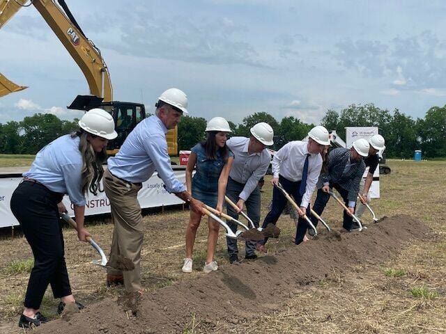 Monday, June 3, ground was broken on Menefee Road in western Pettis County for US Quality Construction's new $10 million headquarters, which will feature a state-of-the-art supply center and provide 40 new jobs.   Photo by Chris Howell | Democrat