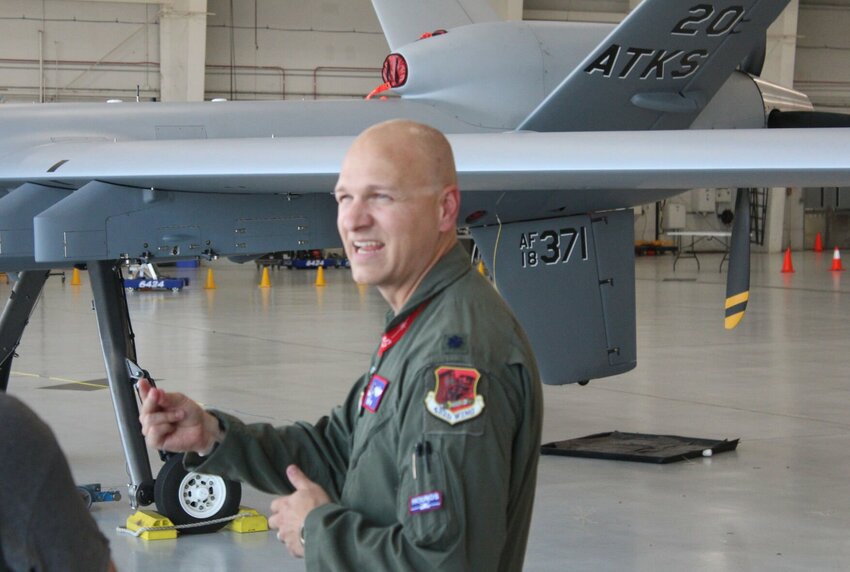 The MQ-9 Reaper landed at Whiteman Air Force Base last week ahead of the Wings Over Whiteman Air Show where it was displayed, but not flown. 