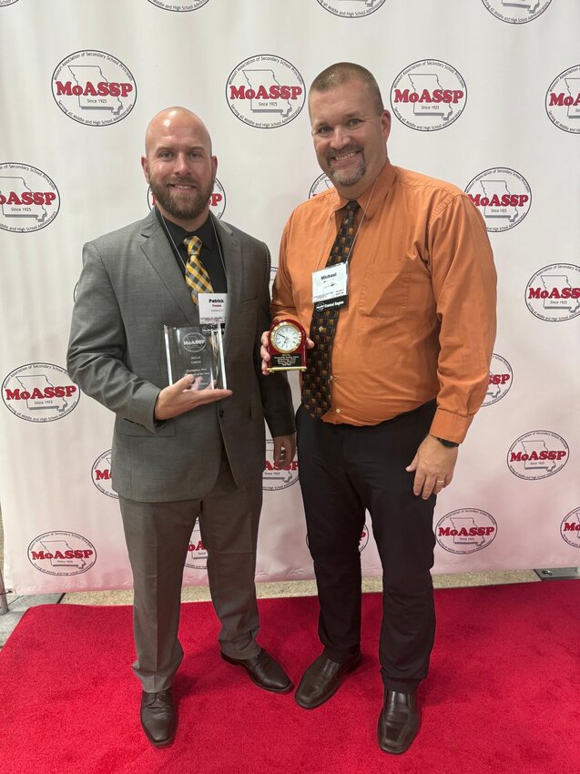 Two Kaysinger Conference high school principals received two awards on Monday, Sept. 30, at the Missouri Association of Secondary School Principals Conference. Smithton's principal, Patrick Treese, received the Exemplary New Principal of the Year for the Central District. Stover’s principal, Michael Marriott, received the Outstanding Regional Sending School Administration Award.


Photo courtesy of the Morgan County R-1 School District