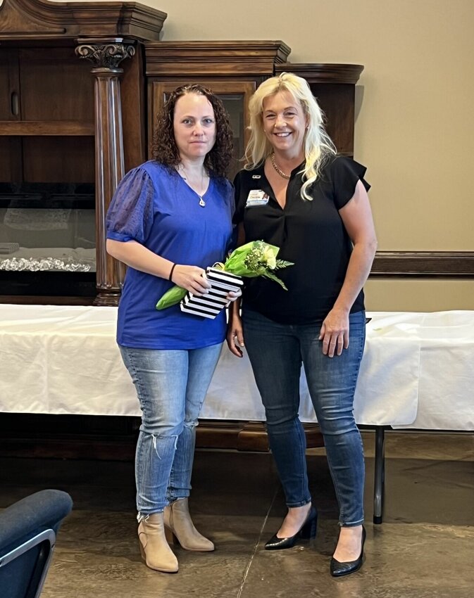 Christina Swank, RN, Emergency Department charge nurse, was named Bothwell Regional Health Center’s 2023 Employee of the Year at its annual employee recognition luncheon. Bothwell Board of Trustees Chair Deidre Esquivel is shown with Swank.


Photo courtesy of Bothwell Regional Health Center