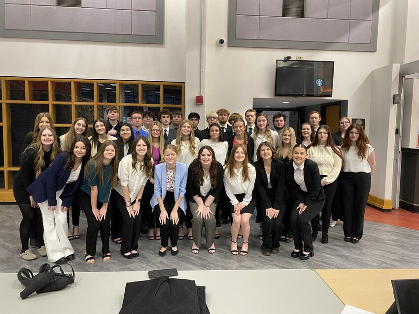 Smithton FBLA students participated in the FBLA District 10 Leadership Conference on Thursday, Feb. 6.   Photo courtesy of Smithton R-VI School District