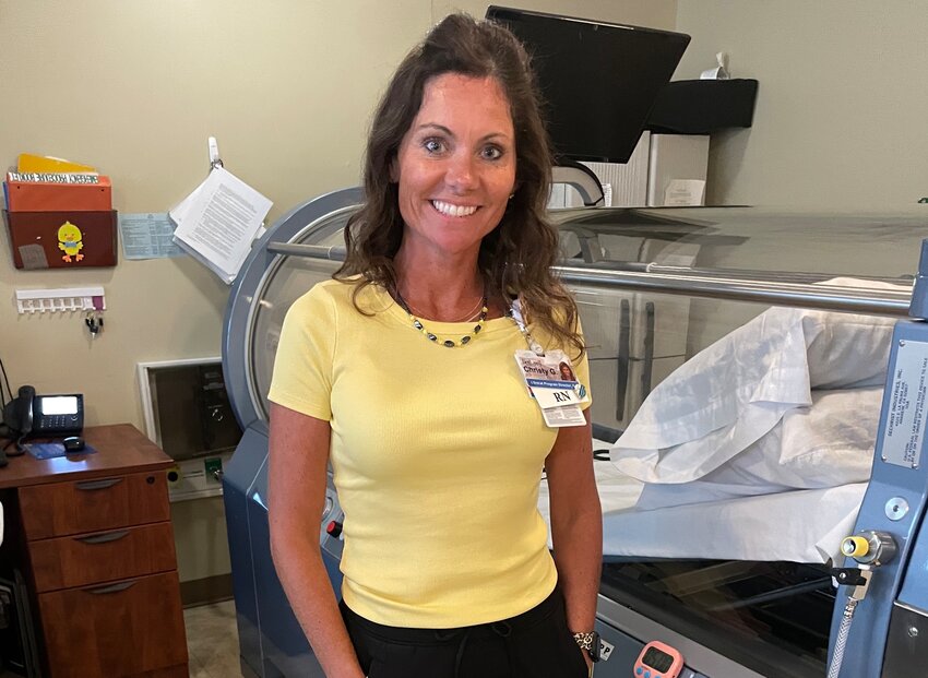 Christy Goalder, RN, helps people heal faster with hyperbaric treatments at Bothwell Wound Healing Center.