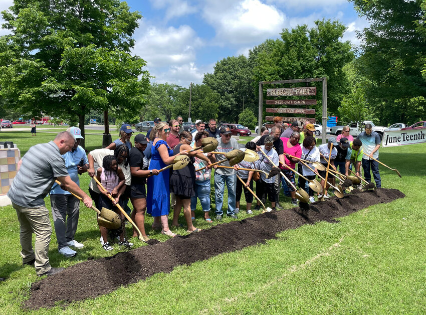 Sedalia dignitaries and citizens broke ground Saturday on 52 blocks of new sidewalks in Sedalia’s north central neighborhood.