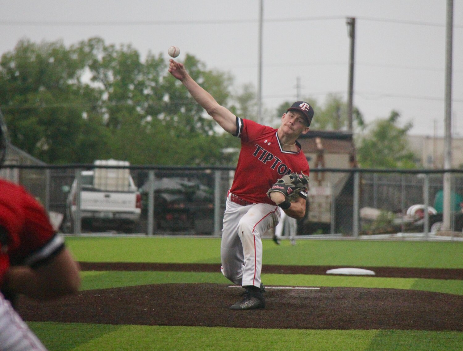 Tipton’s Lucas Cashman pitches the ball during the Class 2 sectional game against Concordia on May 26. Cashman received the third All-State nod of his career on Monday, June 16.