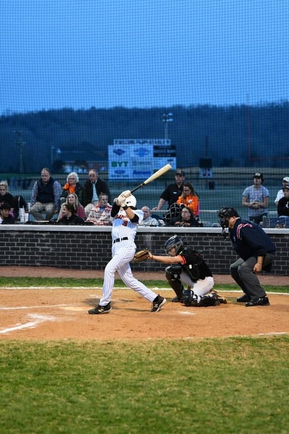 Logan Green (3) hits his first home run of the season against Richland on Thursday.