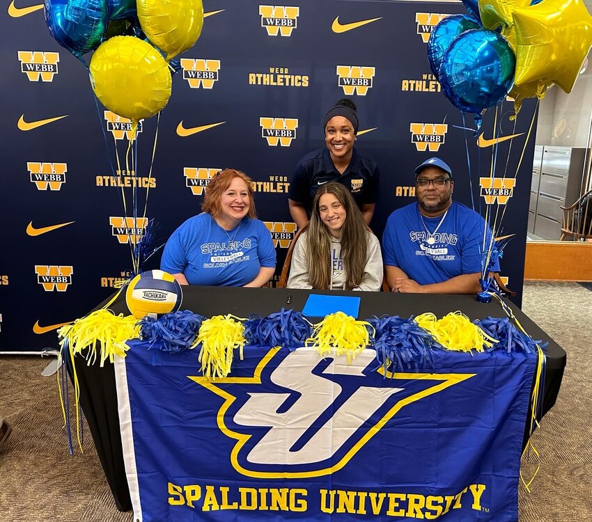 Brooks Watson after signing to continue her volleyball career for the Golden Eagles of Spalding University in Louisville, KY.