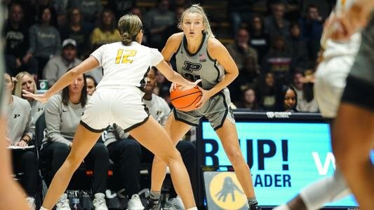 Emily Monson (21) played limited minutes at Purdue her freshman season, but appeared in 20 games as a freshman.