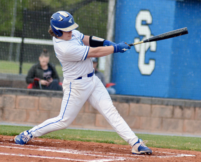 Junior Caden Thomas smacked a double for Shelbyville Central&rsquo;s top lick in a matchup with Warren County on Thursday.