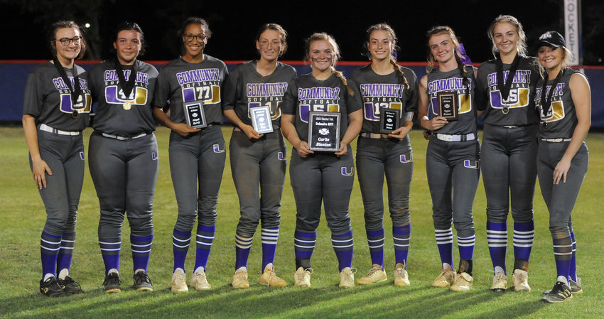 Members of the runner-up Viqueens who took home season awards on Thursday night for their efforts in the 2022 season are Taylar Wessner (All-District), Abi Murrill (All-District), Chloe West (All-District), Abi Brown (All-District), Hailey Farrar (Honorable Mention), Haley Mitchell (Honorable Mention), Emma Bentley (Honorable Mention), Zoey Dixon (Honorable Mention) and Carlie Blanton (Defensive Player of the Year).